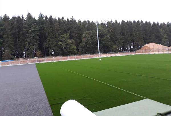 Artificial pitch - laying of lawn surface
