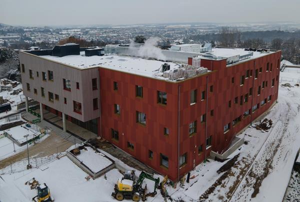 School "Lenkeschléi" in Düdelingen, aerial view