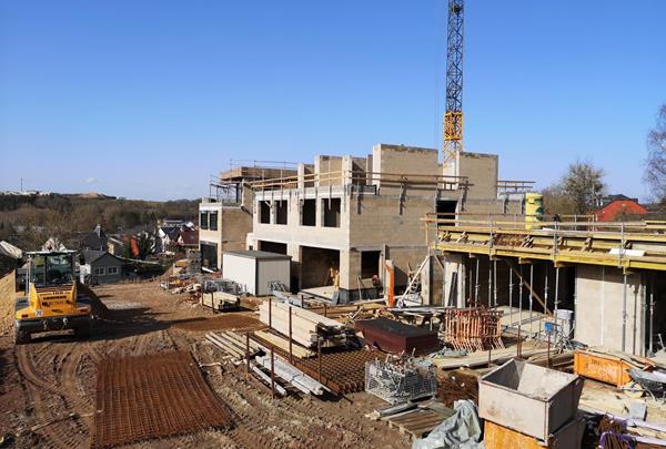 Detached housing estate in Beringen - shell construction