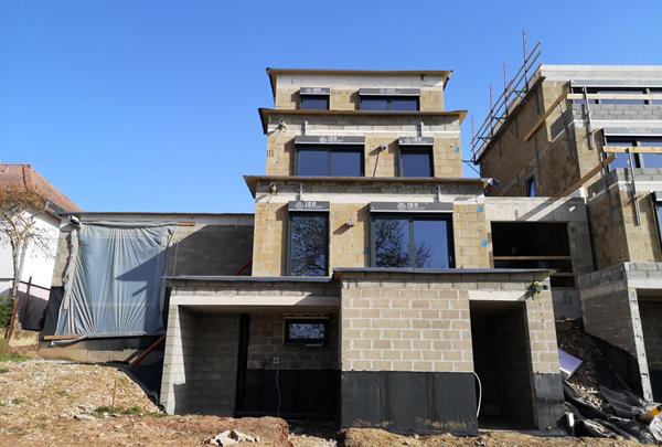 Detached housing estate in Beringen - shell construction