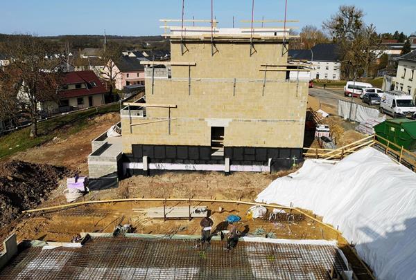 Detached housing estate in Beringen - shell construction