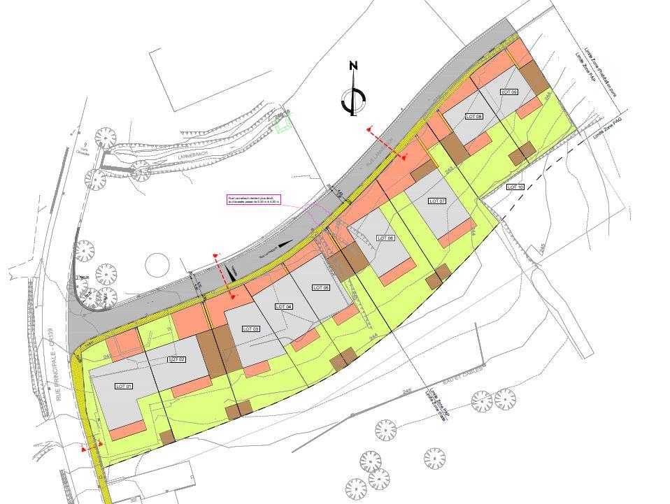 Développement immobilier et parcellisation du site de construction / du  nouveau lotissement