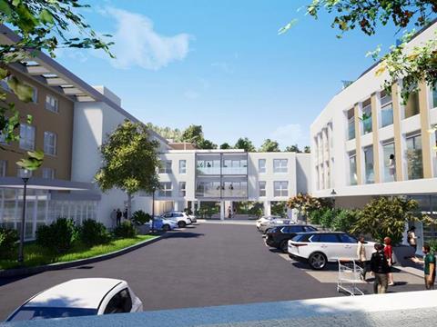 Open space and inner courtyard in the centre of the building area