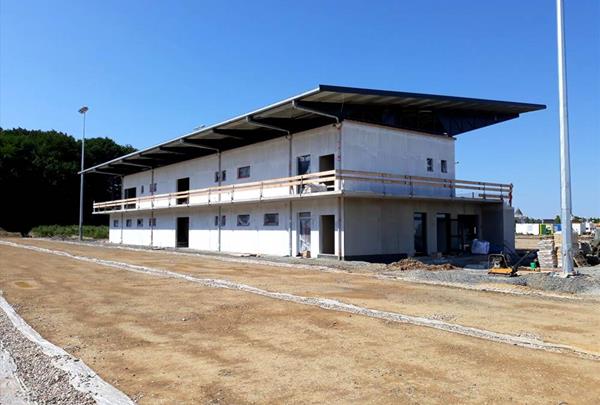 Canteen building with surrounding terrace