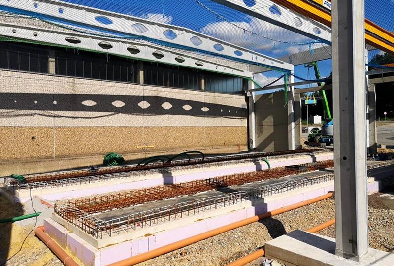 Vue détaillée des fosses de montage