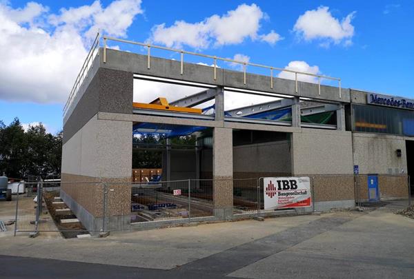 Construction de l'atelier - Extension des ateliers avec fosses de montage