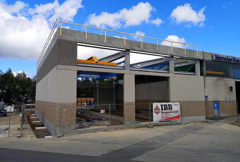 Construction de l'atelier - Extension des ateliers avec fosses de montage