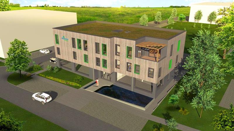 Office and commercial building - exemplary visualisation
