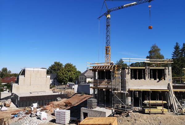 Detached housing estate in Beringen - shell construction