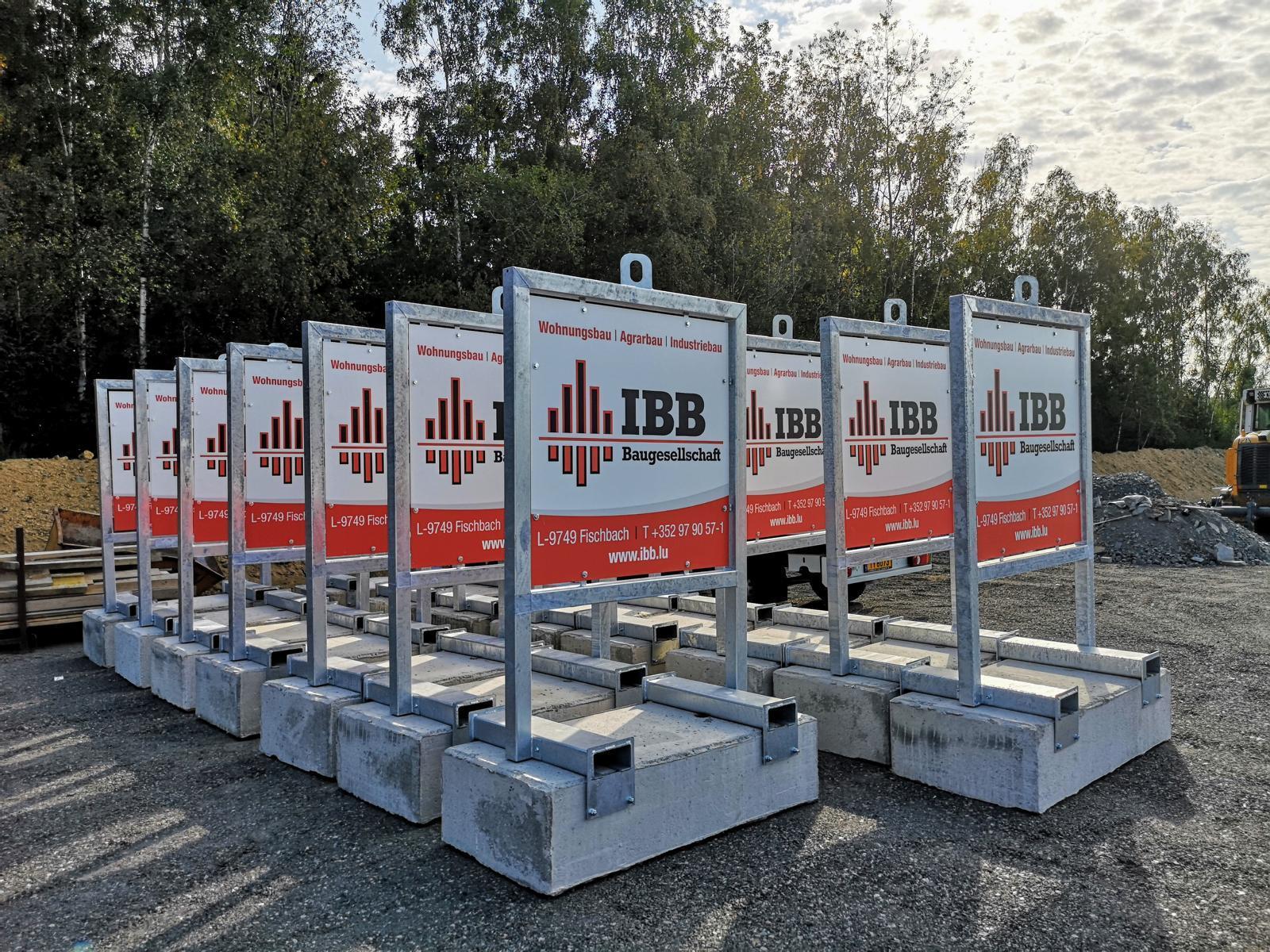 Panneaux de chantier d'IBB