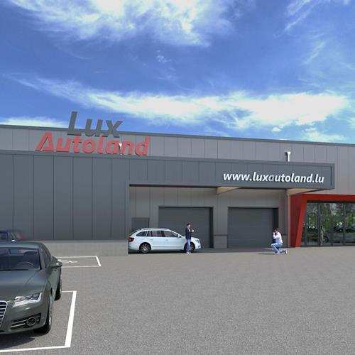 Innovatives Autohaus, Kfz-Werkstatt, Außenflächen