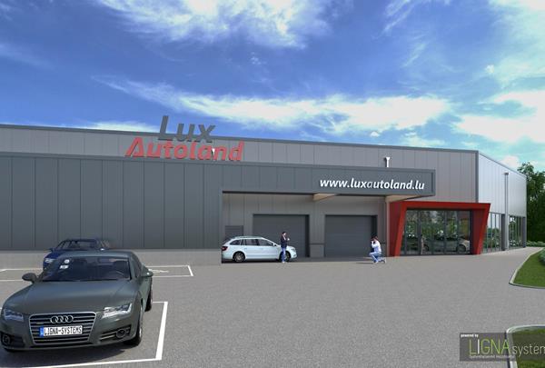 Innovatives Autohaus, Kfz-Werkstatt, Außenflächen