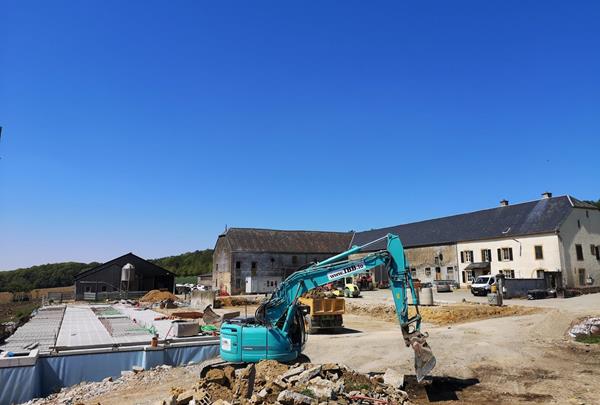 Calf barn and young cattle barn - 1st working phase